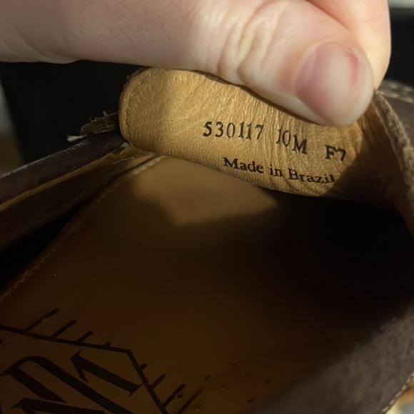 Martin Dingman Brown Slip On Loafers Metal Bit Embellished Men’s Size 10 - Picture 8 of 8